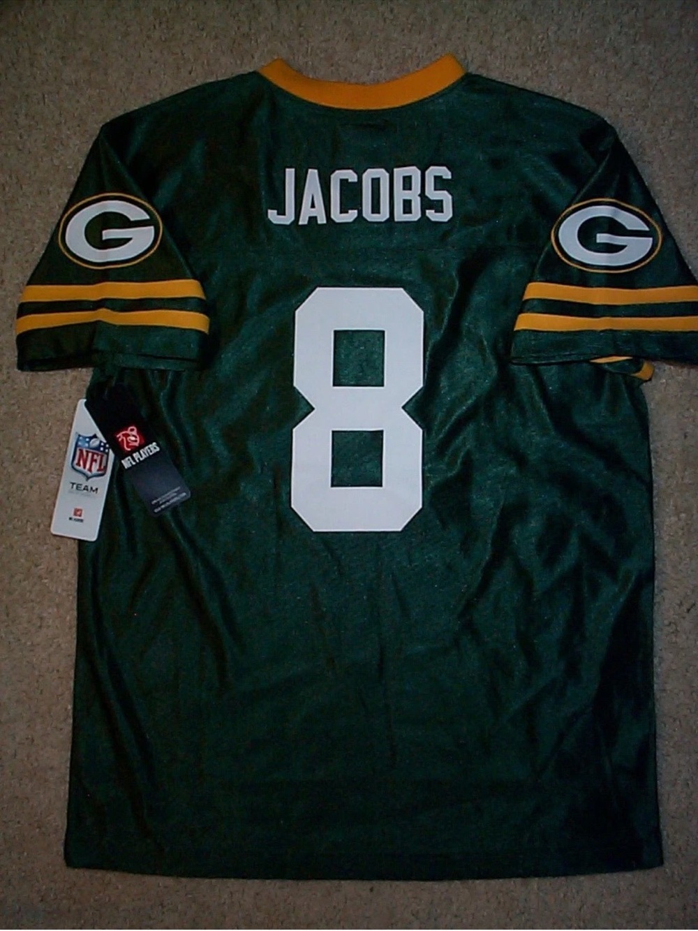 NWT NFL Green Bay Packers 8 Jacobs Team Apparel Youth size med 8/10 official NFL